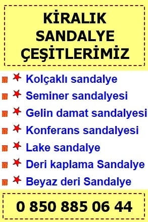 Kiralık sandalye çeşitleri