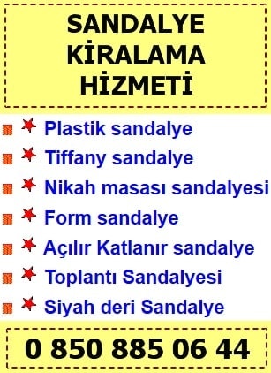 Kiralık sandalye kiralama hizmeti